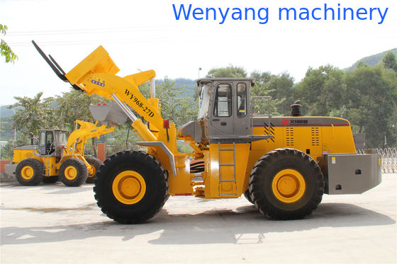 آلة المحاجر لرفع كتل الحجر بوزن 27 طن، رافعة شوكية هيدروليكية بعجلات مع وصلة سريعة ومحرك بقوة 178 كيلووات المزود