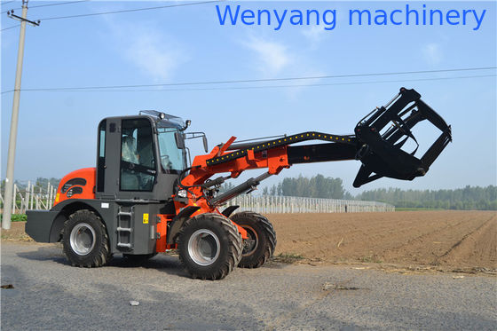 2 طن 0.8m3 دلو تلسكوبي طوق عجلة محملة مع ارتفاع رفع أقصى 5100mm المزود