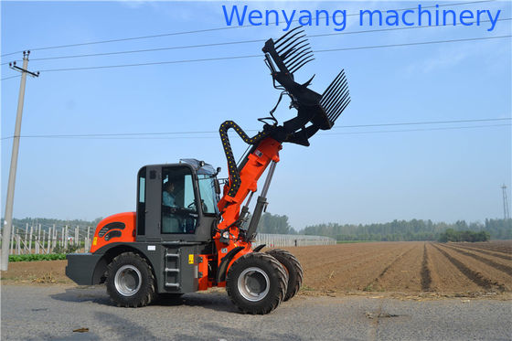 2 طن 0.8m3 دلو تلسكوبي طوق عجلة محملة مع ارتفاع رفع أقصى 5100mm المزود