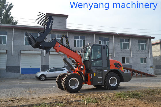 2 طن 0.8m3 دلو تلسكوبي طوق عجلة محملة مع ارتفاع رفع أقصى 5100mm المزود