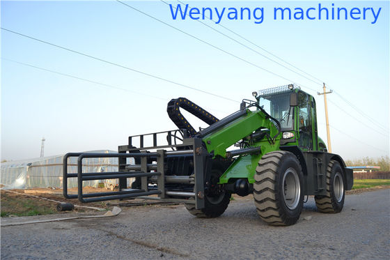 محمول عجلات 3 طن 1.5m3 دلو تلسكوبي بروم مع ارتفاع رفع أقصى 6050mm المزود