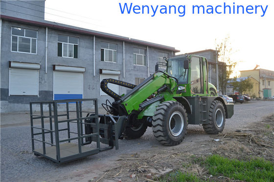 محمول عجلات 3 طن 1.5m3 دلو تلسكوبي بروم مع ارتفاع رفع أقصى 6050mm المزود