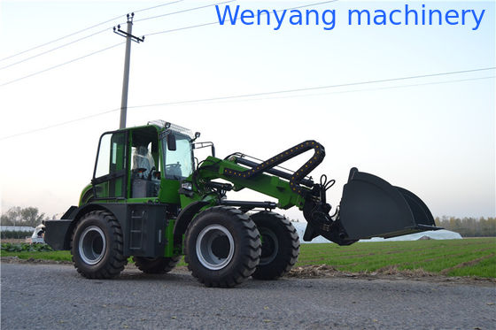 محمول عجلات 3 طن 1.5m3 دلو تلسكوبي بروم مع ارتفاع رفع أقصى 6050mm المزود