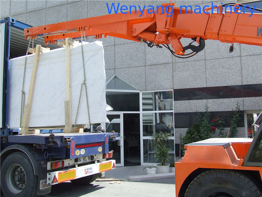 معدات معالجة الحجارة 12 طن رافعة تلسكوبية لحمل حزمة الرخام المزود